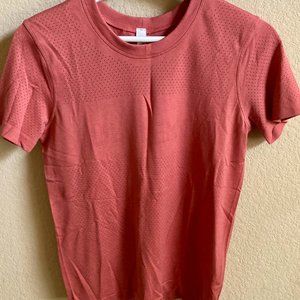 Size 4 Burnt Orange Lululemon Short-Sleeve Shirt